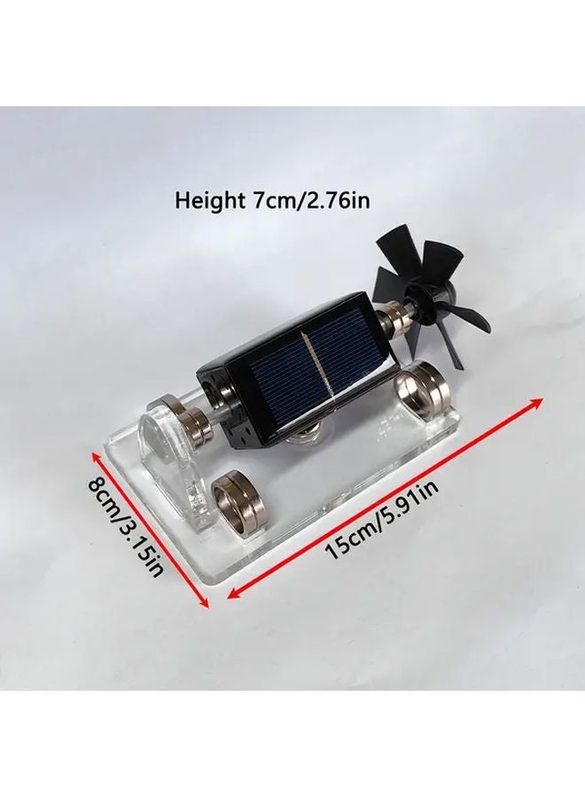 نموذج مروحة المحرك الشمسي بالرفع المغناطيسي 1 قطعة قاعدة أكريليك هدية علمية - Image 2